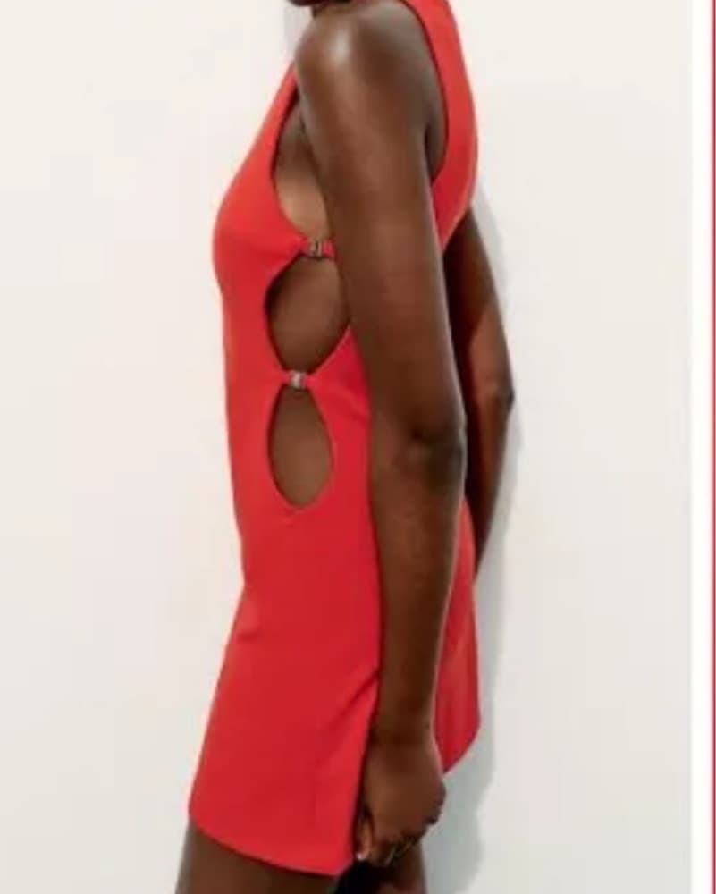 Viral Mini Red Zara Dress - Image 2