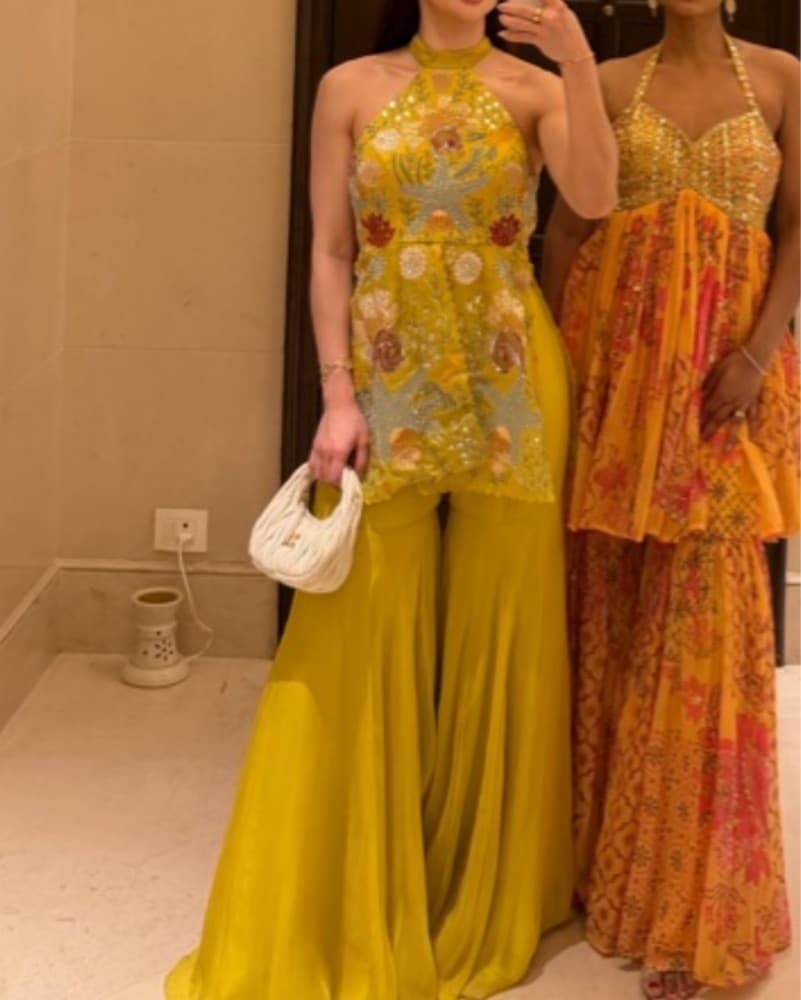 Indian Floral Embroidered Maxi Set - Image 5
