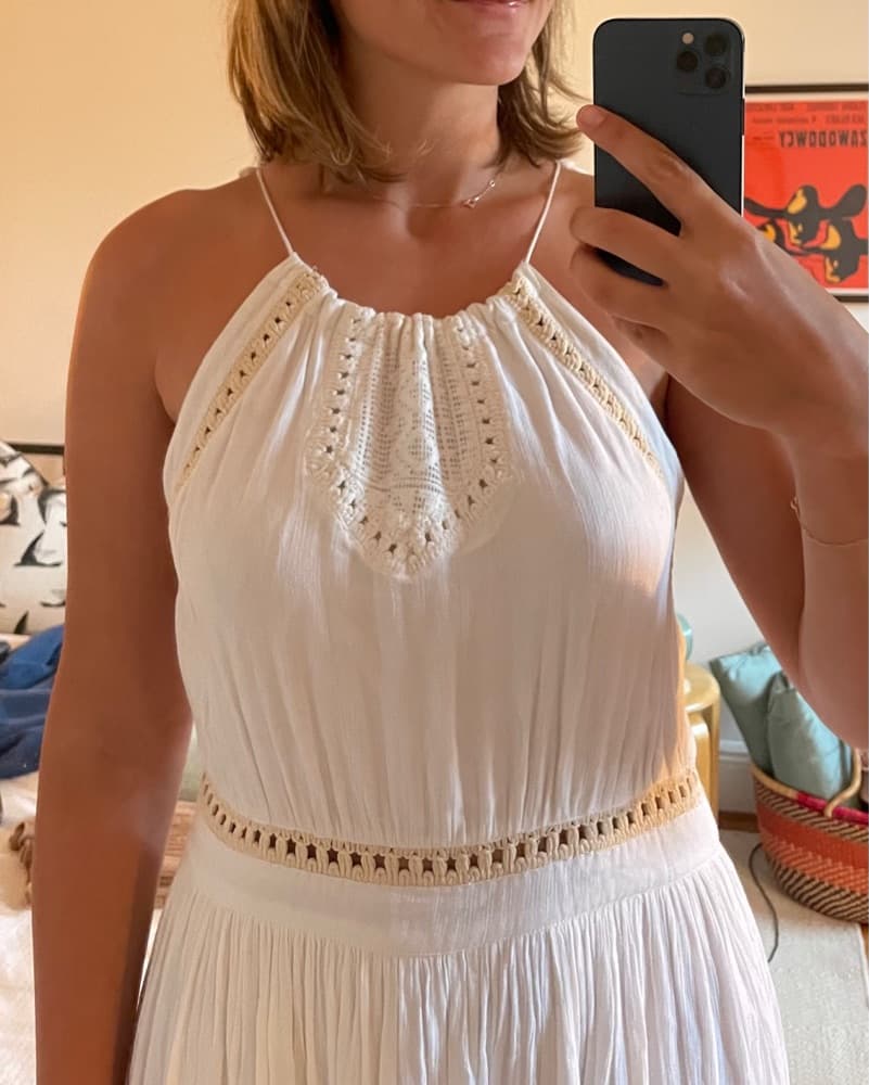 Boho Chic White Maxi Dress - Image 3