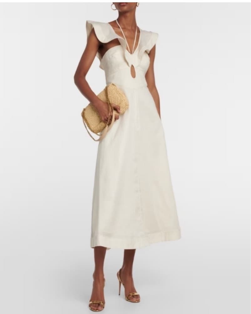 Zimmerman Linen Midi Dress - Image 1