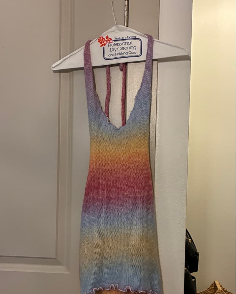 Multicolor Rainbow Mini Dress  - Image 2