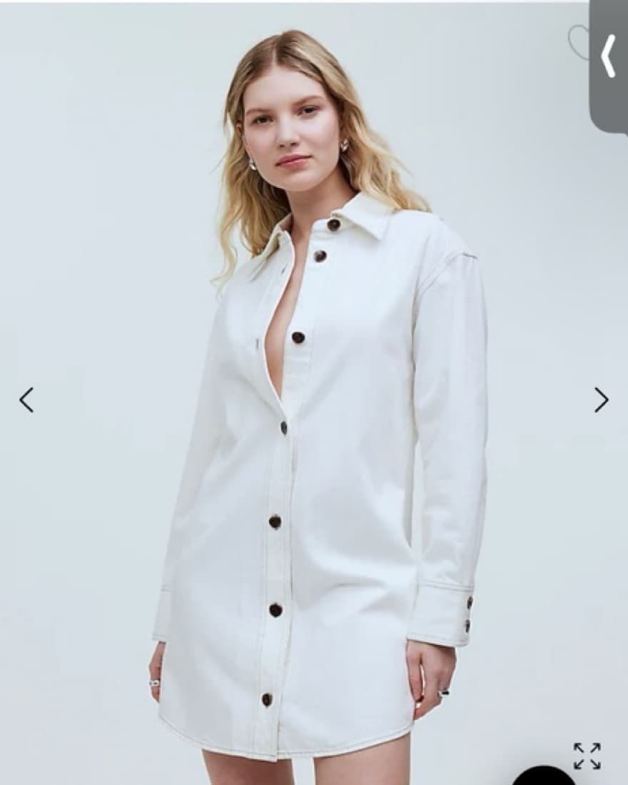 Madewell Denim Oversized Mini Shirtdress - Image 1