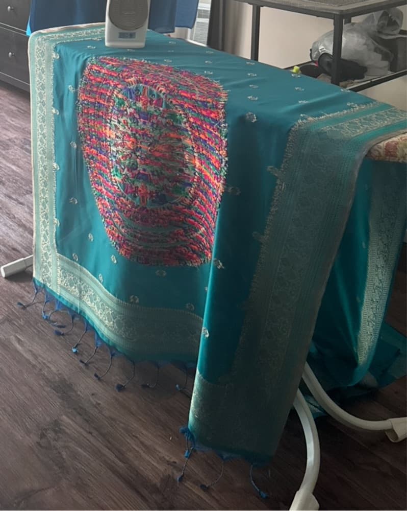 Beautiful Blue Sari - Image 4