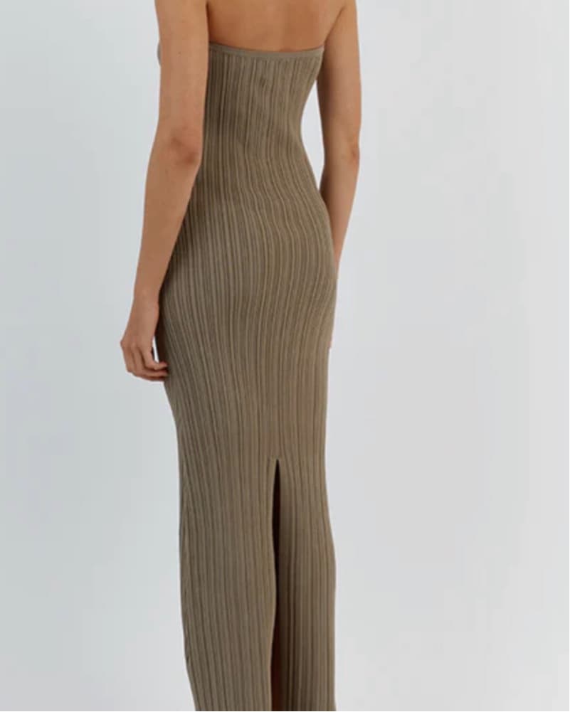 DISSH Strapless Beige Dress - Image 2