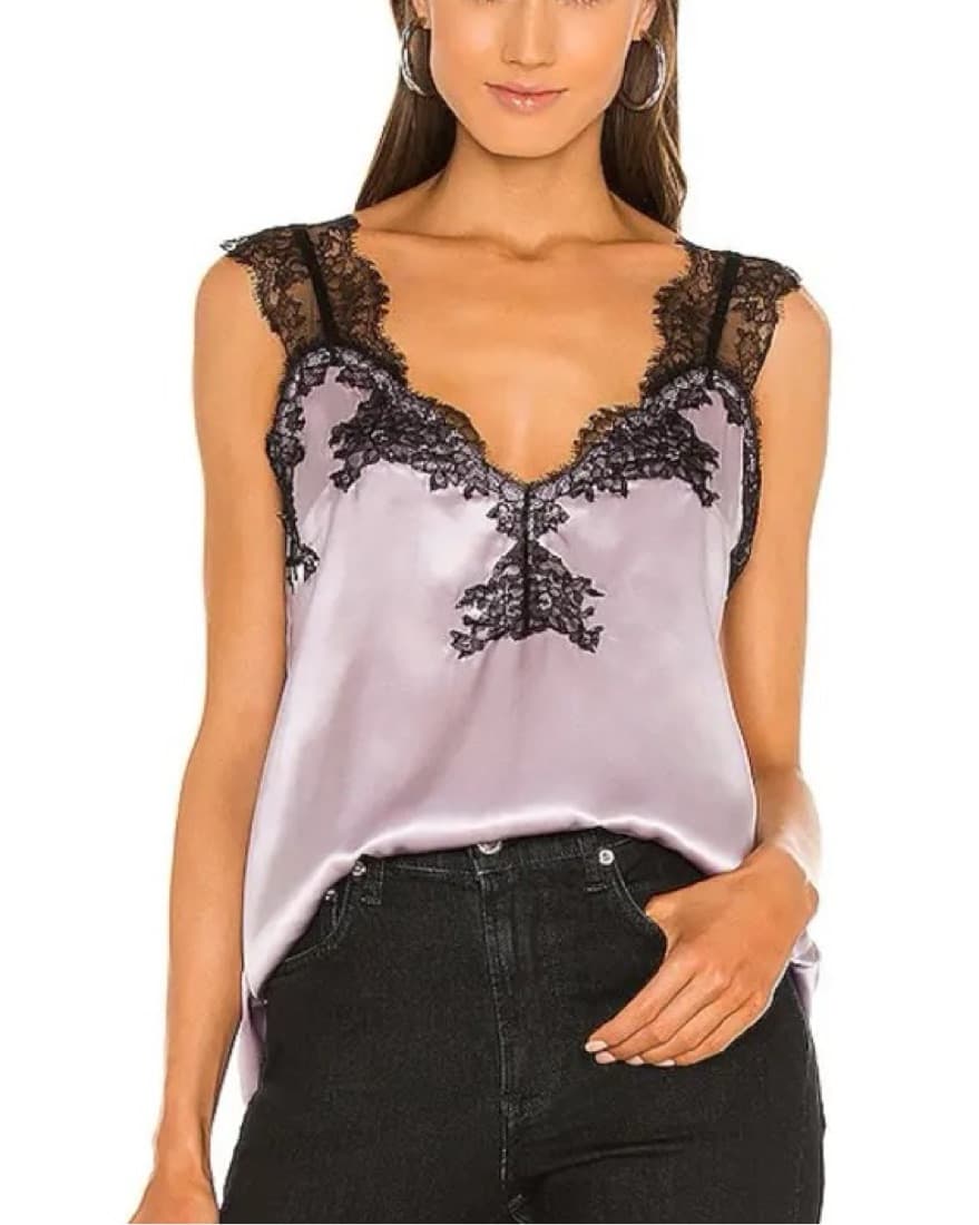 Cami NYC Lauren Silk Top Lavendar - Image 1