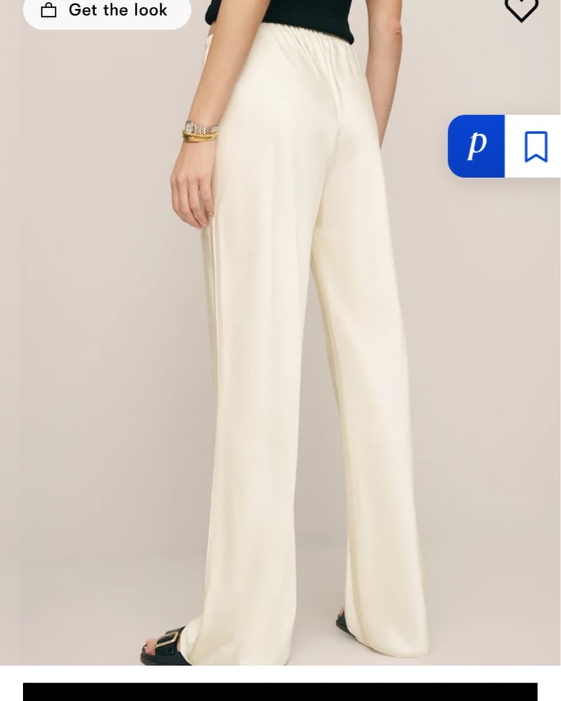 White Satin Silk Pants  - Image 4