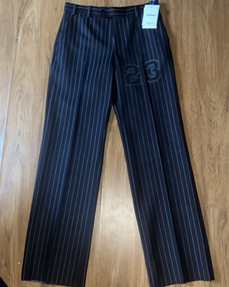 PFW Resort’23 OFF-White Pinstripe pants - Image 1