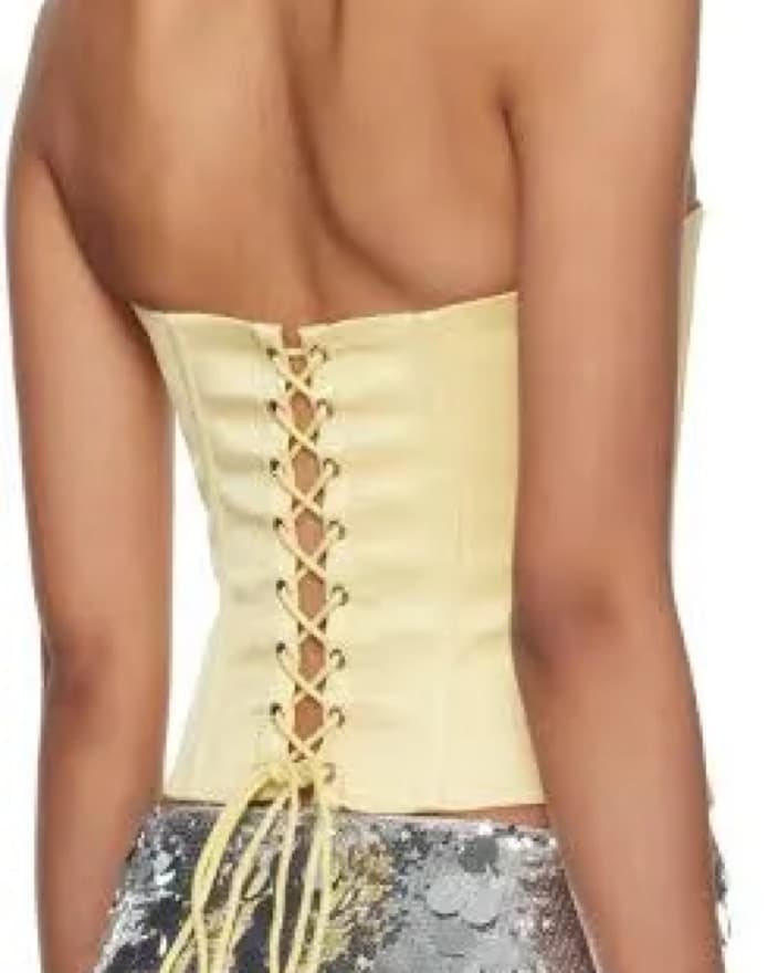 Butter yellow Danielle Guizio Corset - Image 3