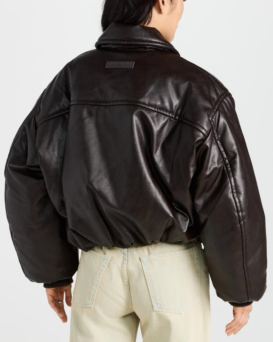 Acne Studios Leather Bomber - Image 4