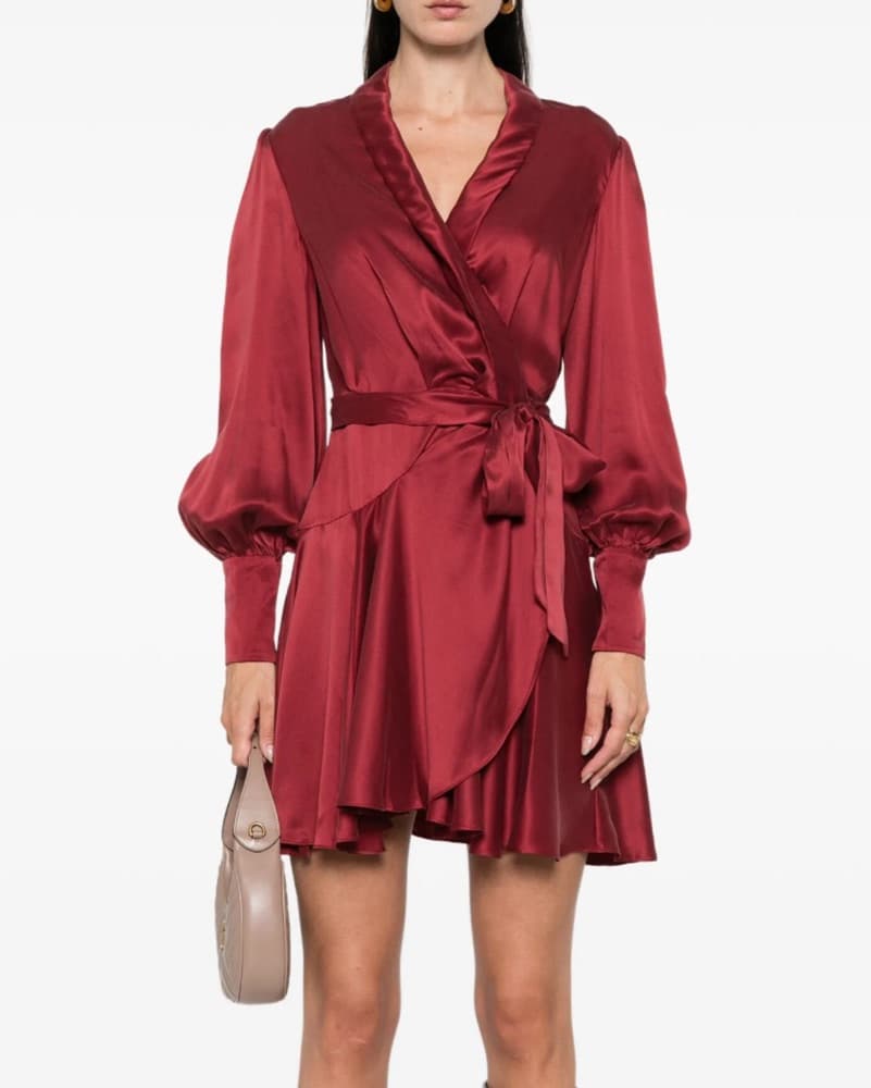 Zimmermann Silk Wrap Mini Dress - Image 1