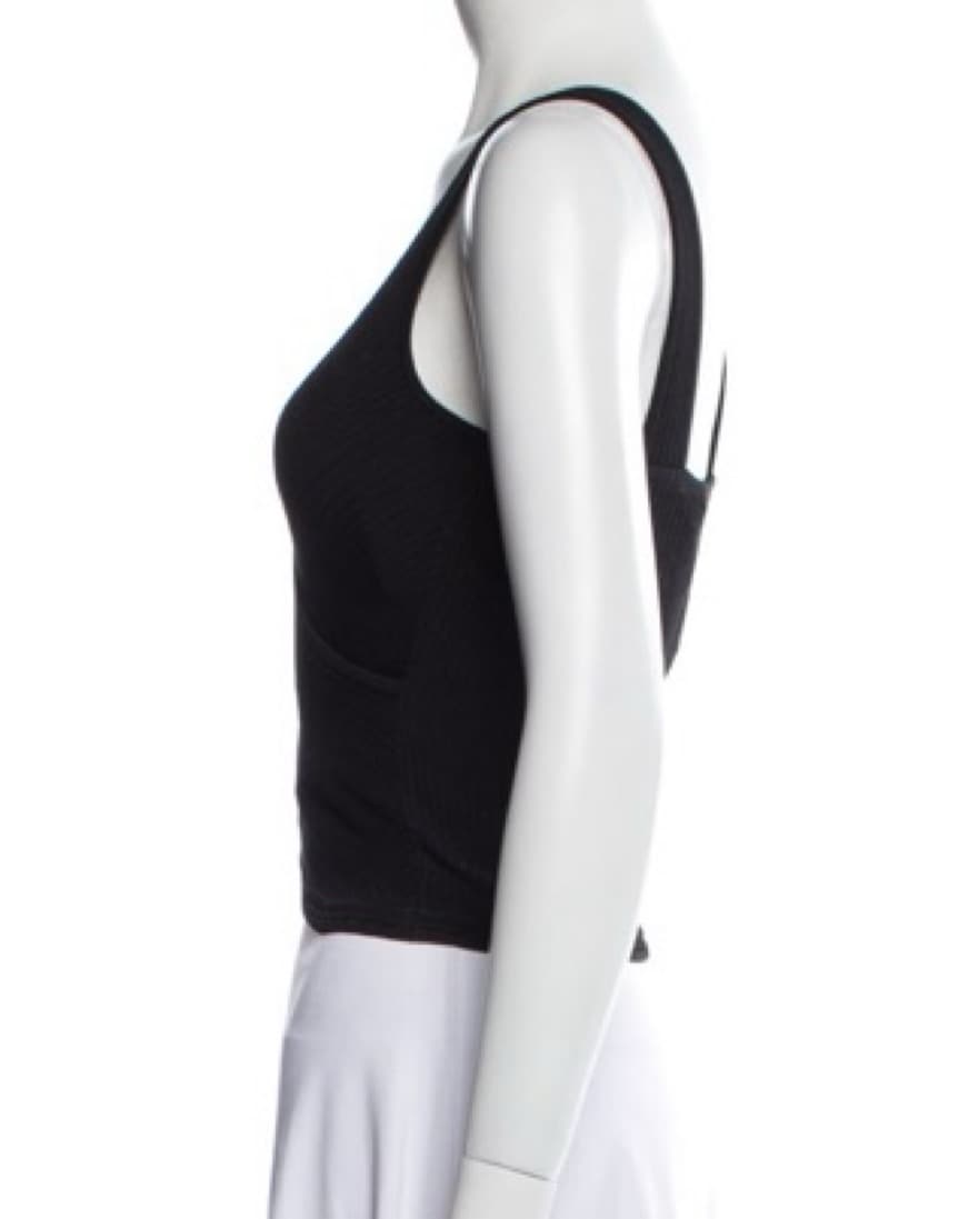 Black Knit Cross-front Simkhai Top - Image 3