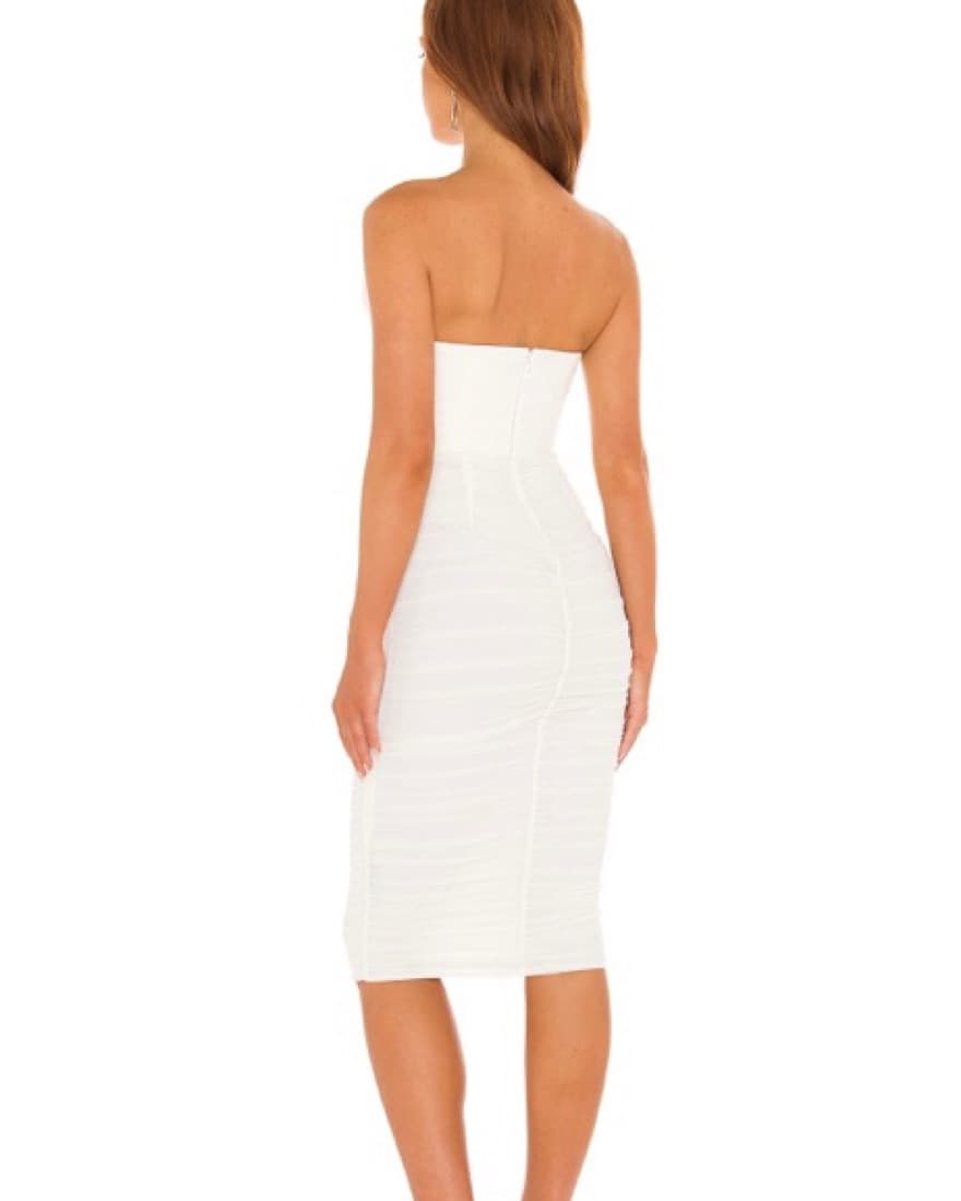 Michael Costello White Midi Dress - Image 4