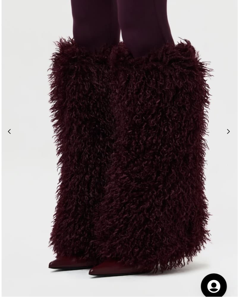 Naked Wardrobe Faux Fur Leg Warmers - Image 1