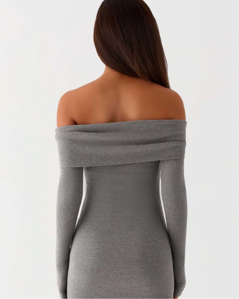 Mini Knit Dress - Charcoal Peppermayo - Image 2