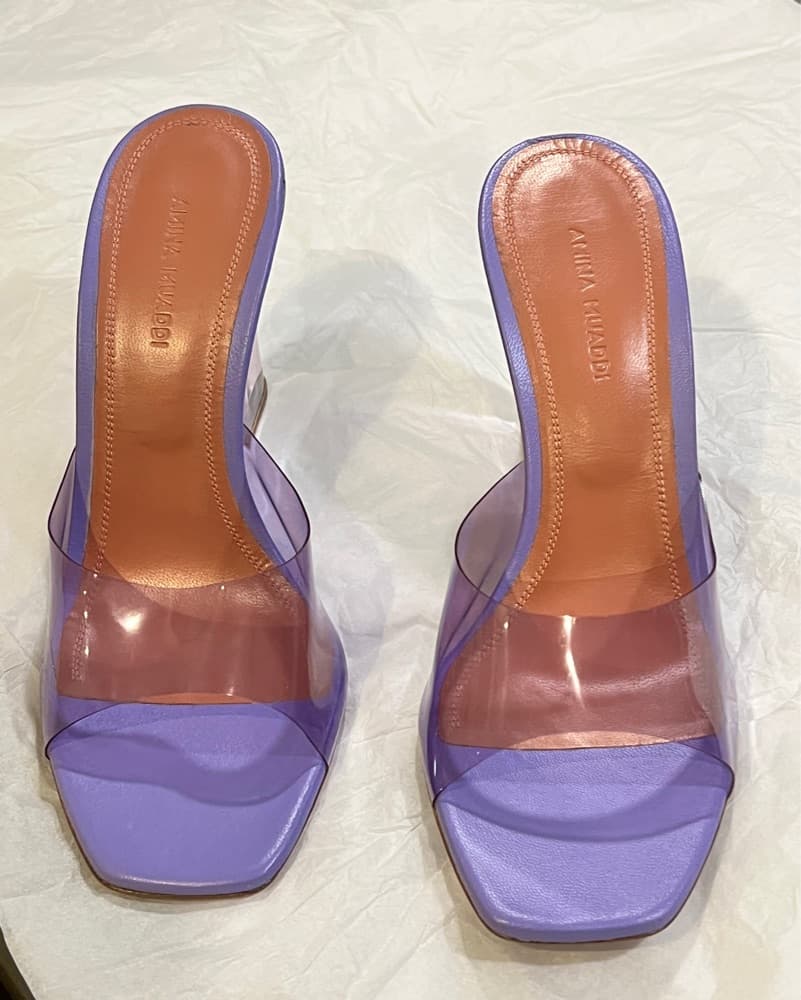 AMINA MUADDI Lavender Mule Heels - Image 2