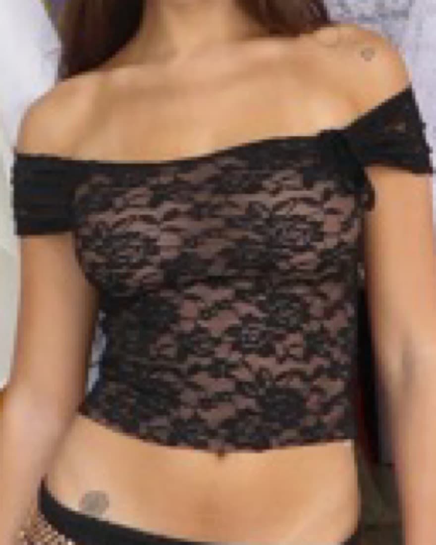 Lace Off Shoulder Top - Image 1