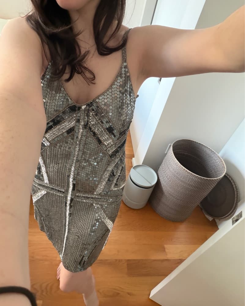 Parker Sequin Slip Dress - Image 3