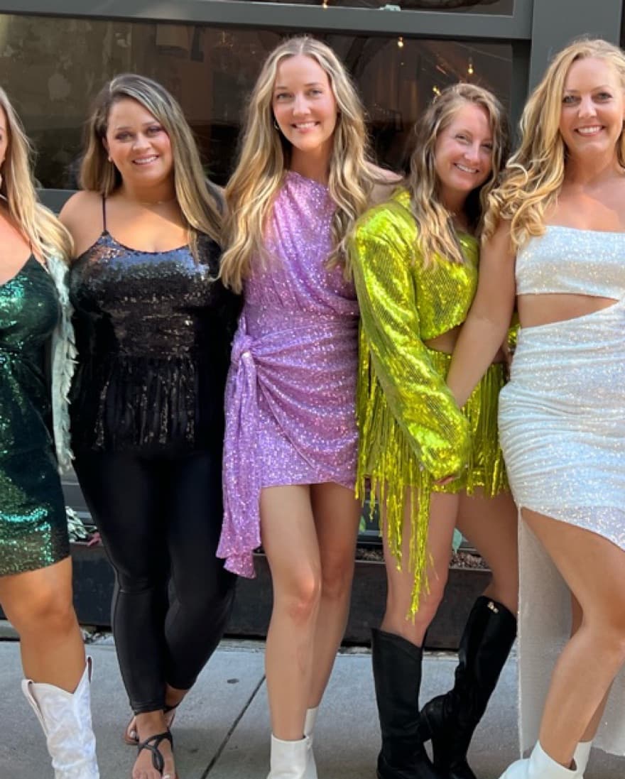 Purple Sequin Mini Dress - Image 3