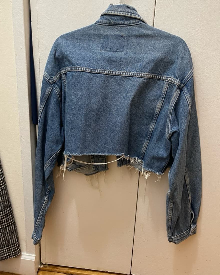 Vintage Cropped Denim Jacket - Image 3