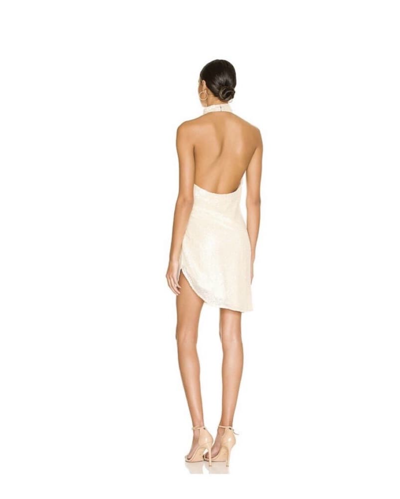 Amanda Uprichard Sparkly White Dress - Image 2