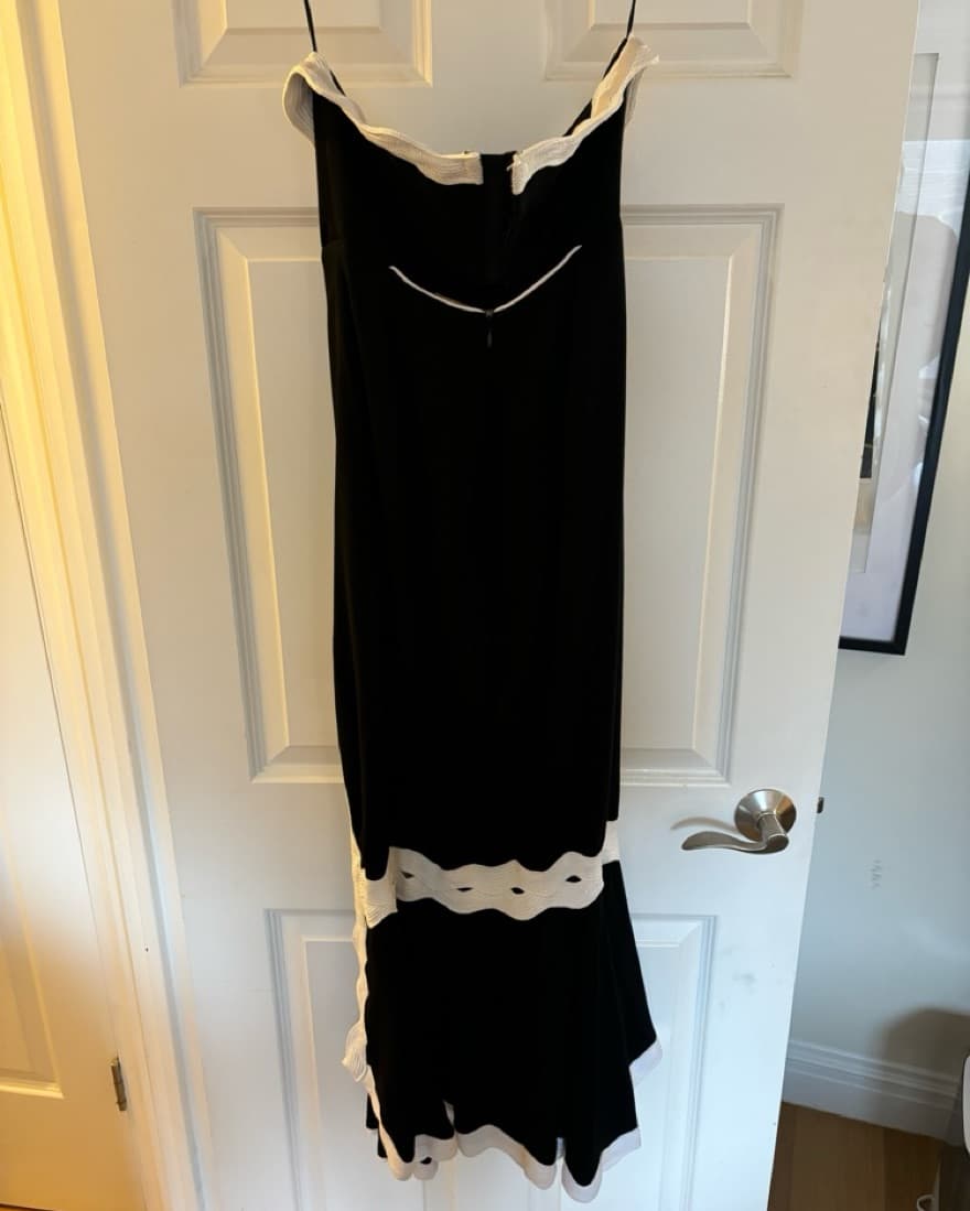 JONATHAN SIMKHAI Scallop Trim Dress - Image 6