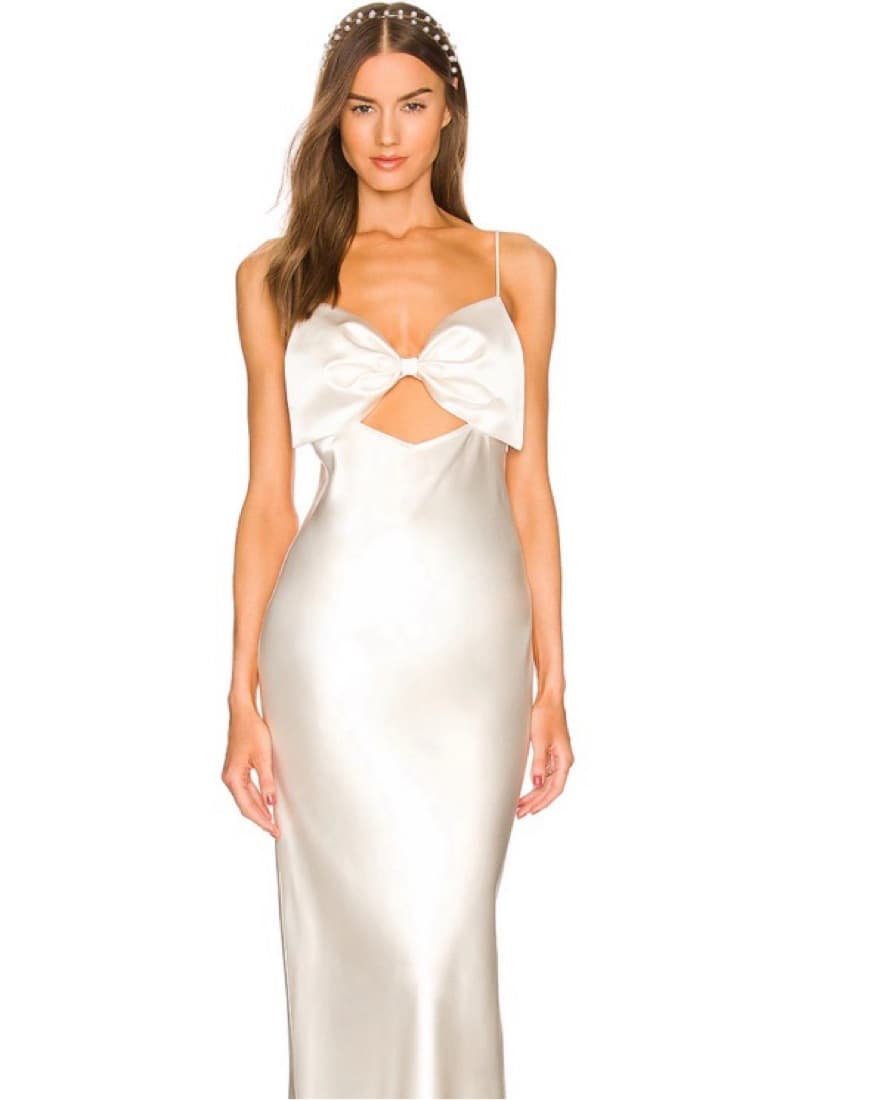 Fleur Du Mal Silk Maxi Bow Dress - Image 1