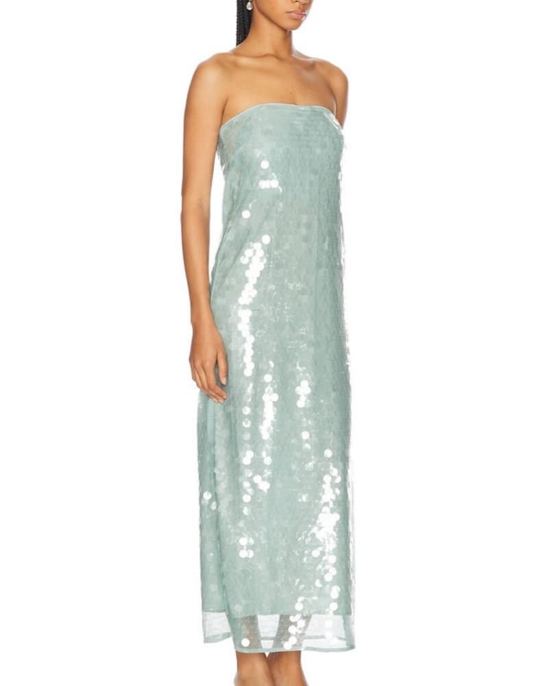 Staud Blue Casey Sequin Dress - Image 4