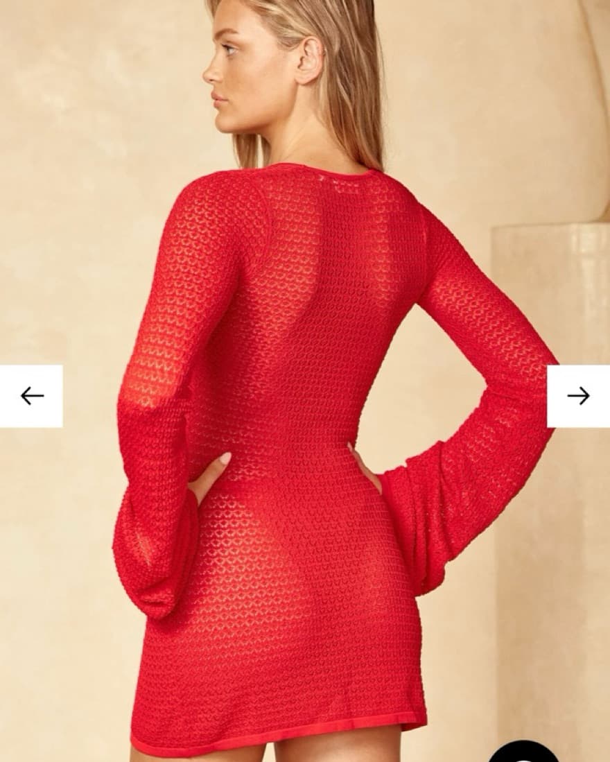 Monday Swimwear Mini Dress, Chili Pepper - Image 2
