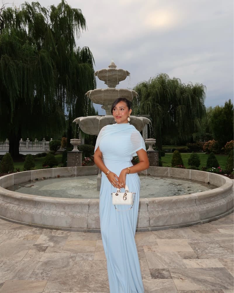 Asymmetrical Pleated maxi Dress  - Image 2