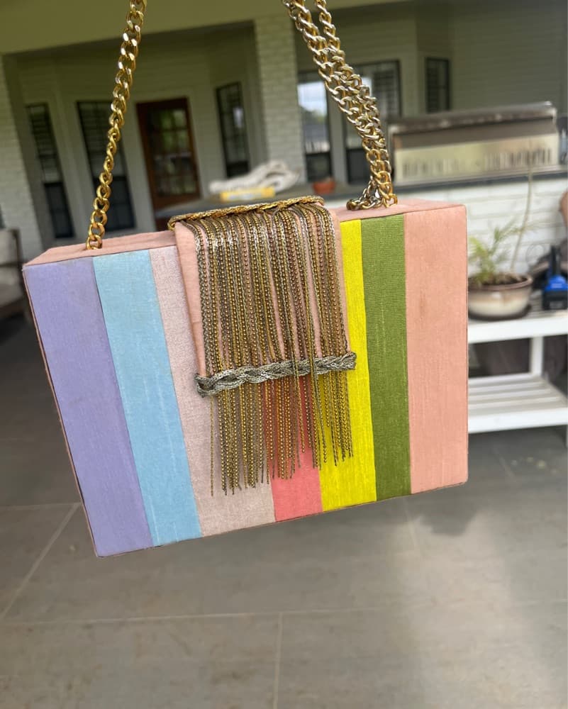 Simitri Rainbow Fringe Clutch - Image 2