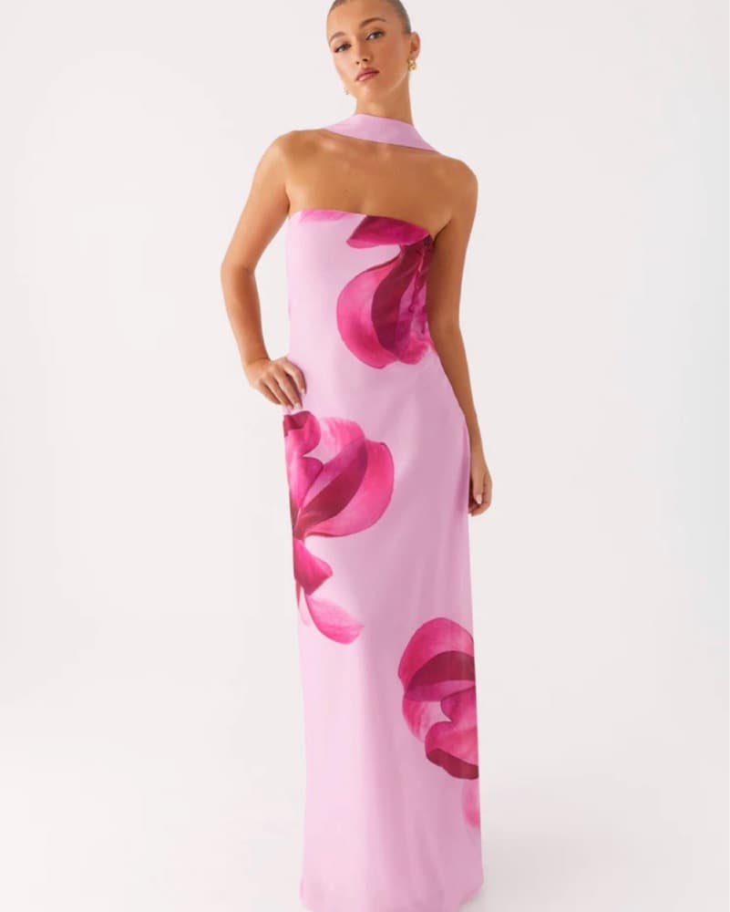 Pink Floral Dress - Image 1