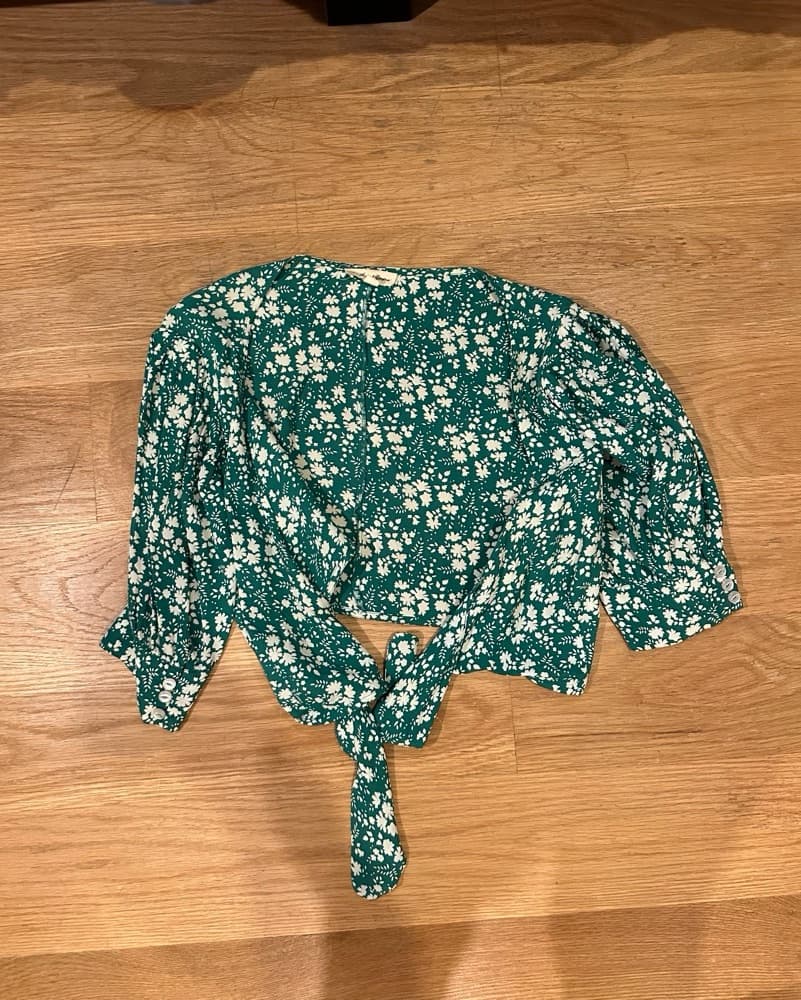For Love And lemons Green Tie Top - Image 2