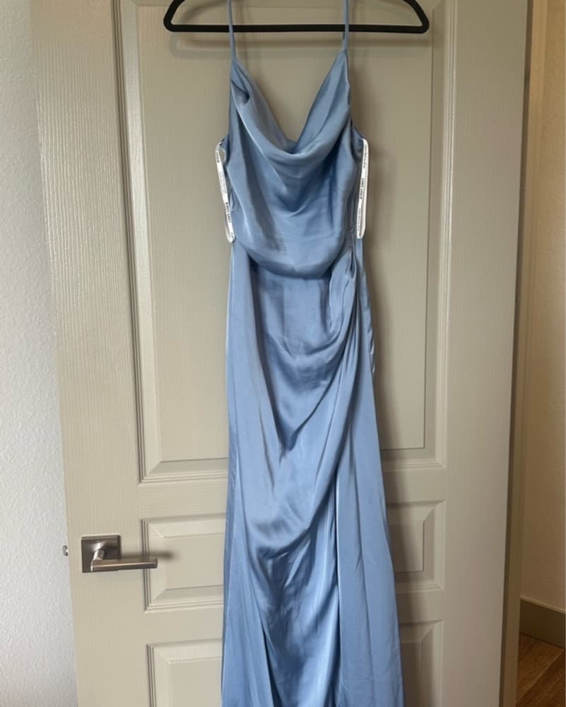 Birdie Grey Dusty Blue Maxi Dress - Image 4