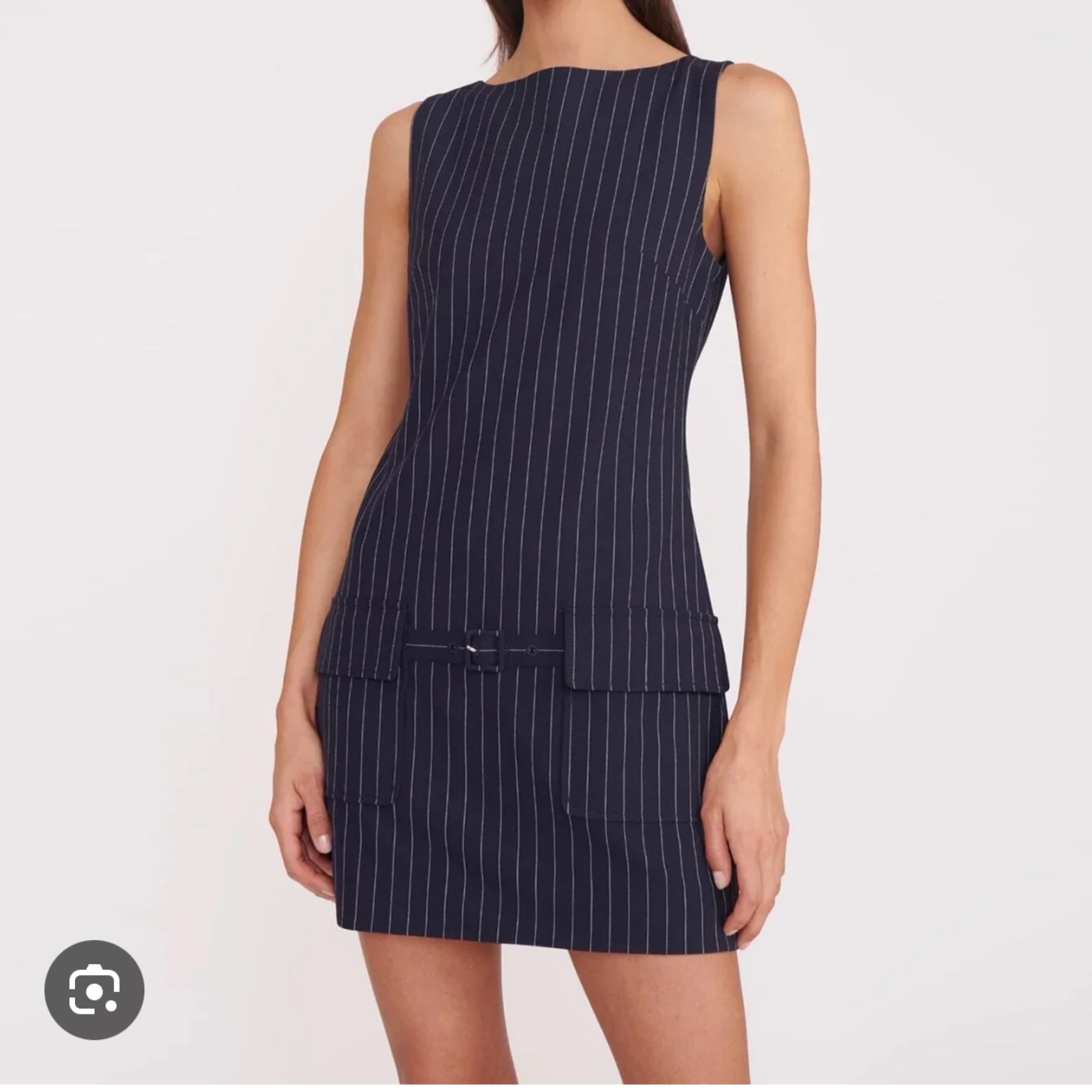 Staud sheila Pinstripe Dress - Image 1