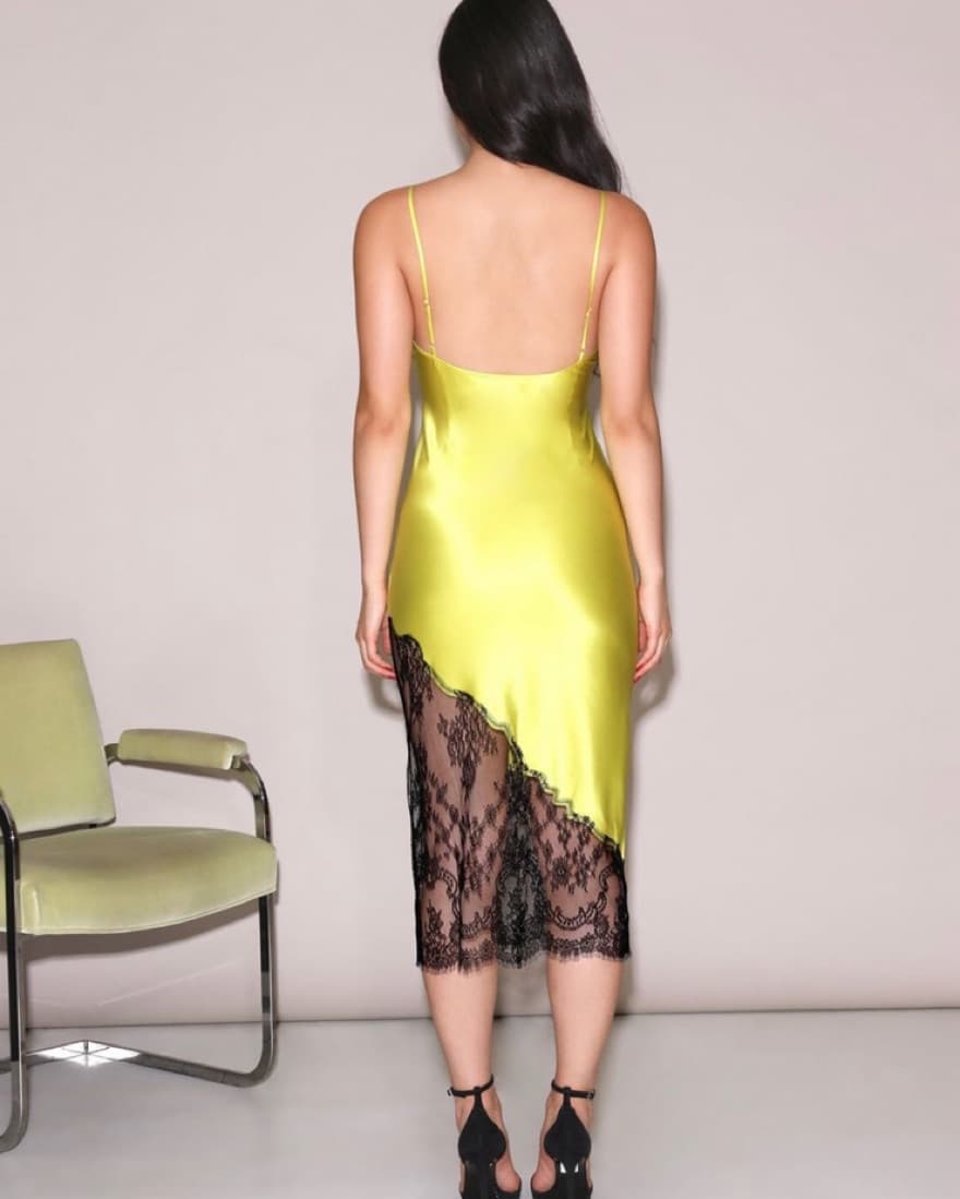 Fleur Du Mal Silk And Lace Midi Dress - Image 6