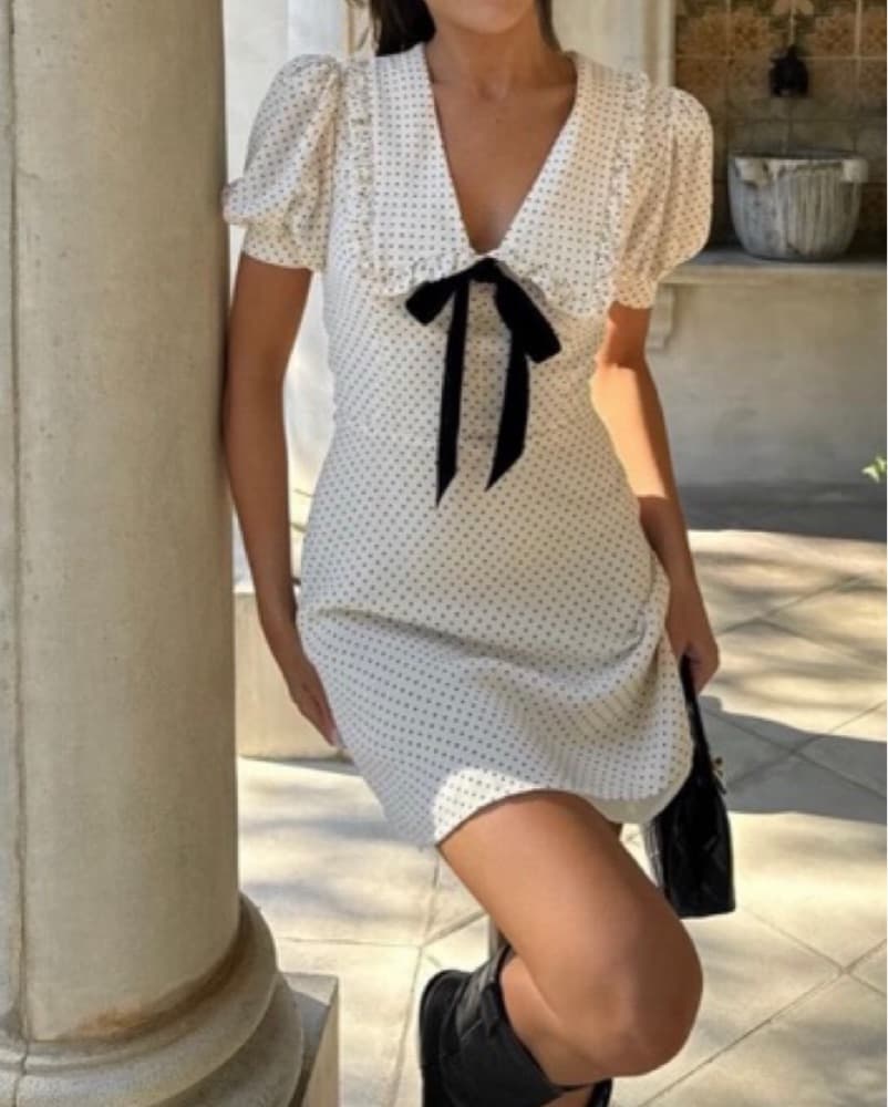 Cute Polka Dot Reformation Mini Dress - Image 1