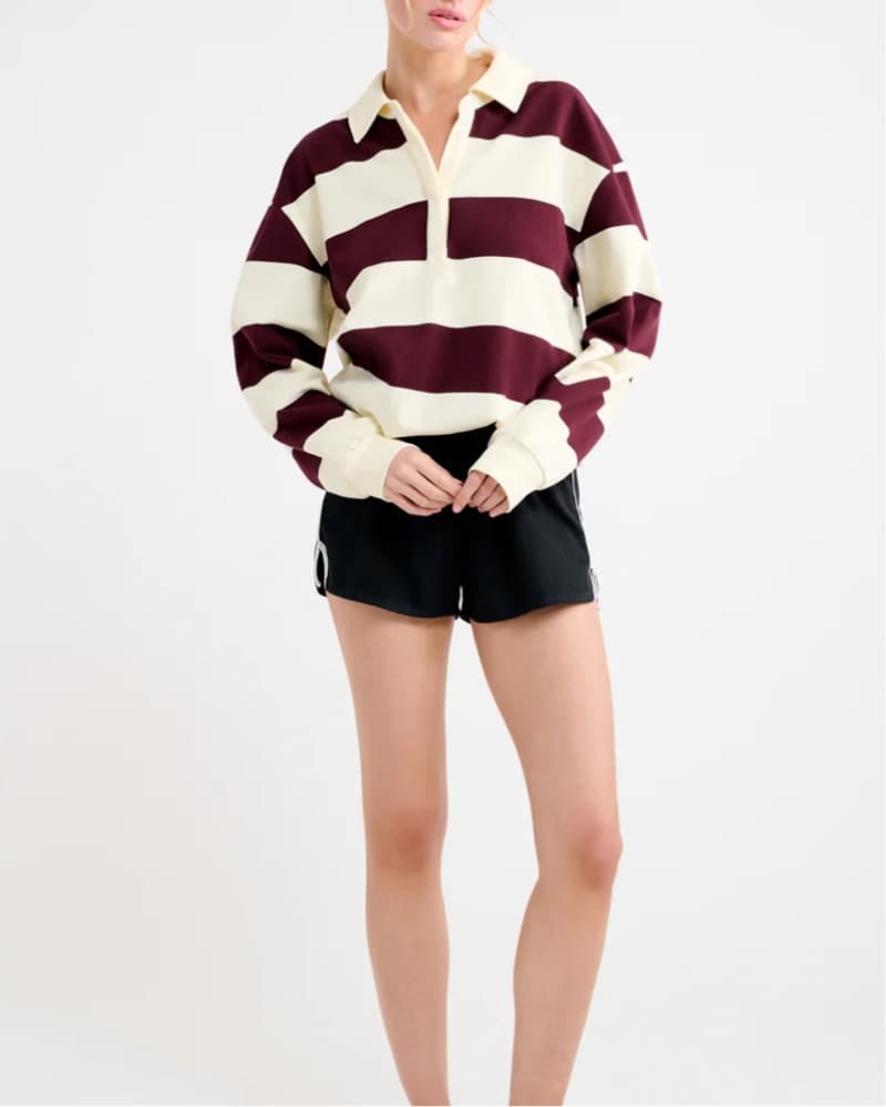 Chic Striped Rugby Shirt - Image 2