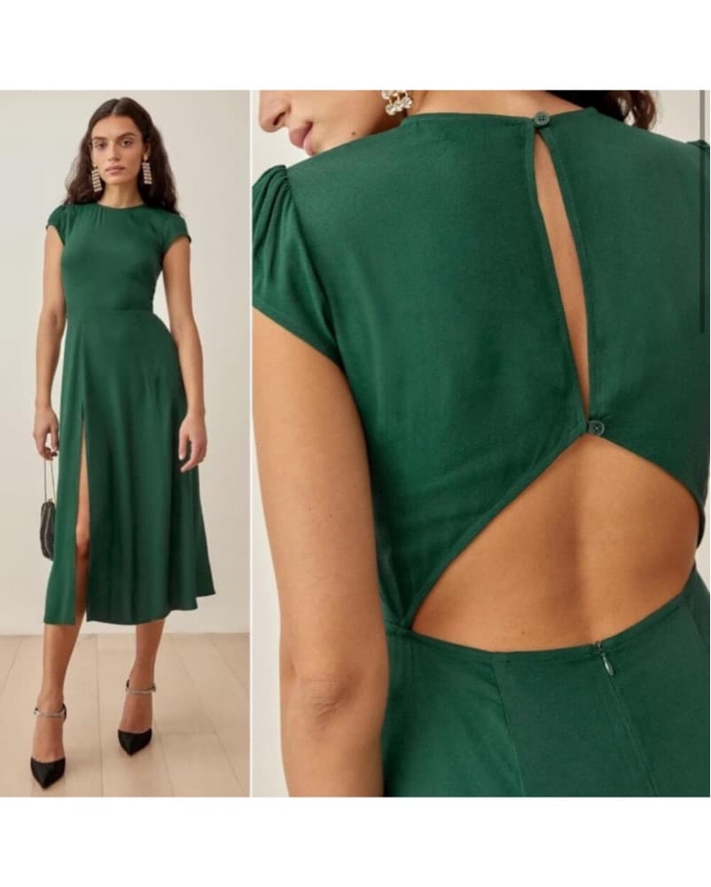 Reformation Gavin Dress Emerald - Image 1