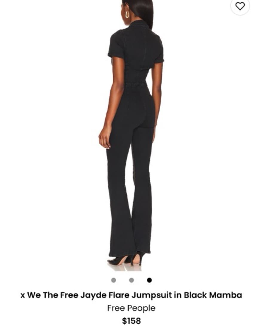 Free People Black Flare Jumpsuit - Image 3