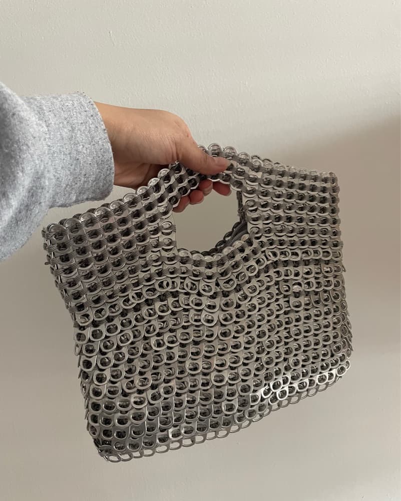 Silver Mesh Clutch - Image 1