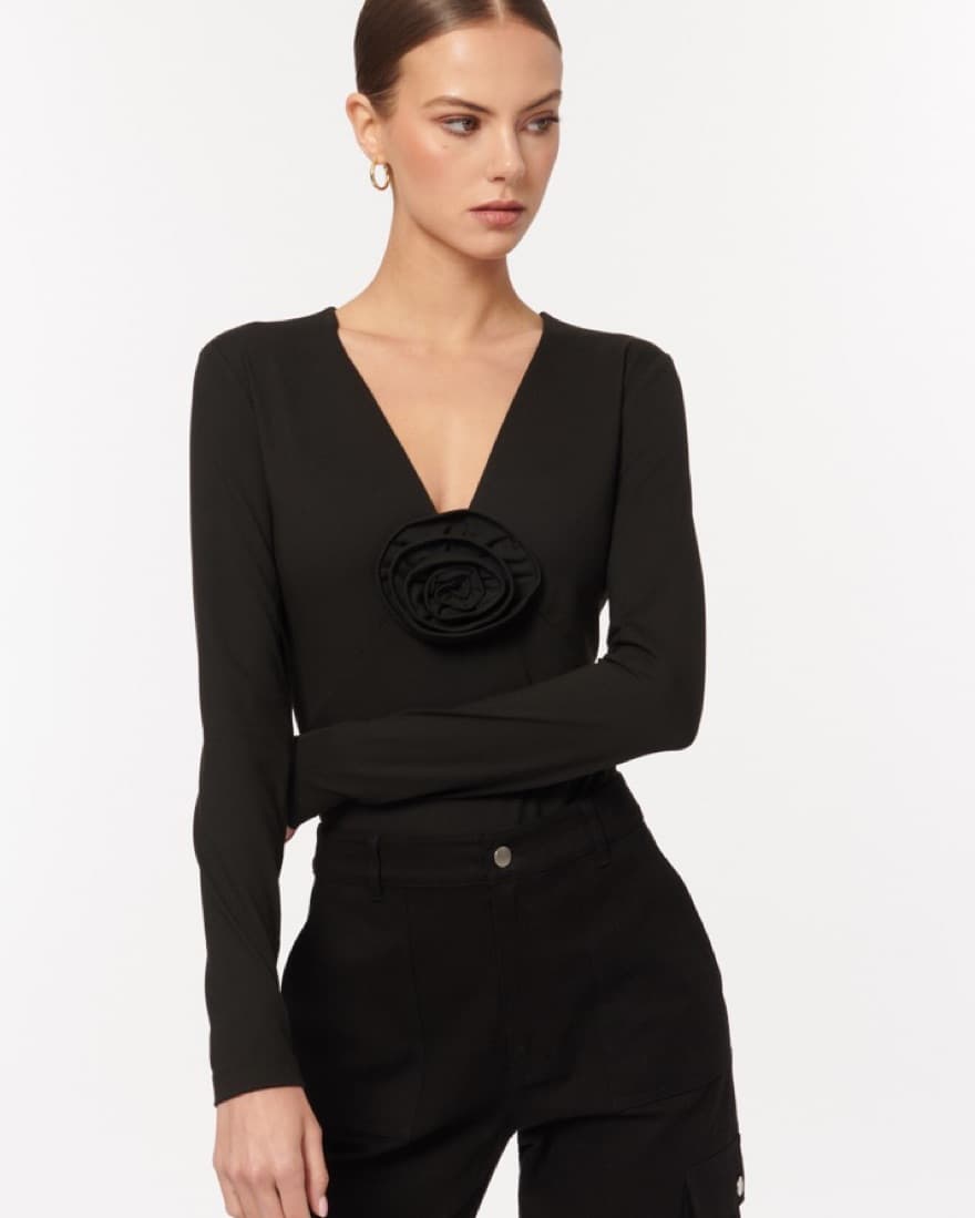 CAMI NYC Nohili Bodysuit In Black - Image 2
