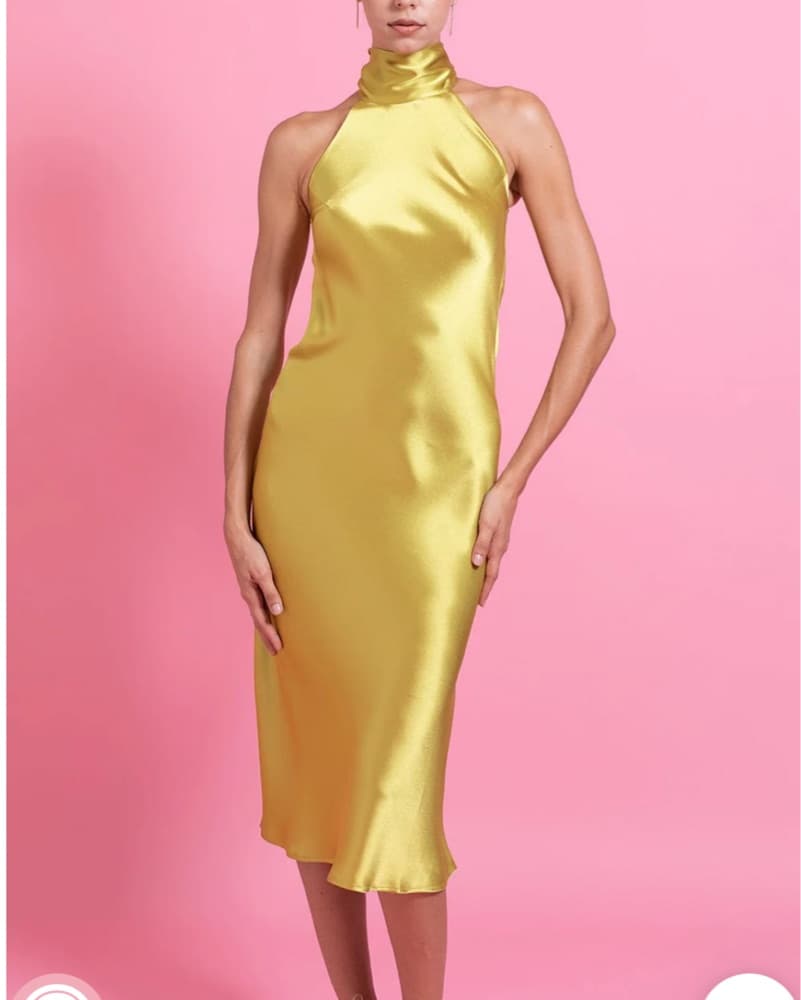 Galvan Halter Midi Dress - Image 2