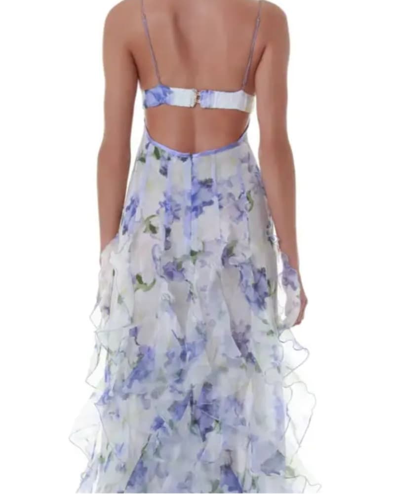Iris Flower Maxi Dress - Image 5