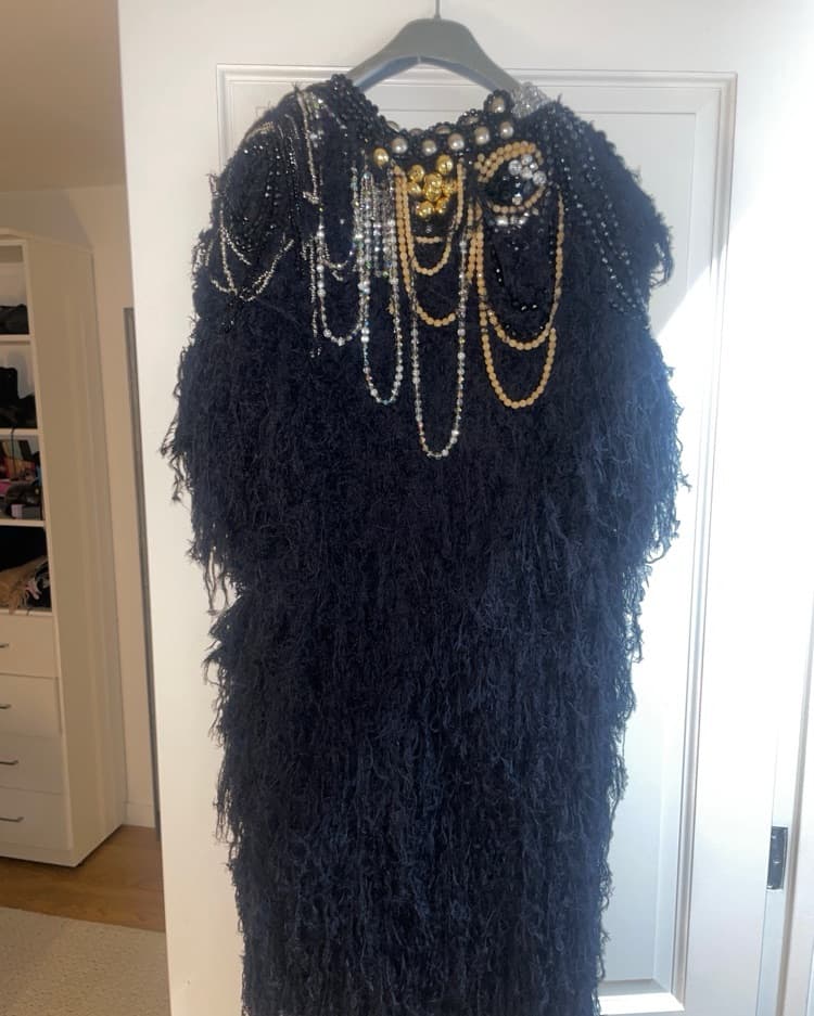 Heavily Beaded Shaggy Coat - Image 4
