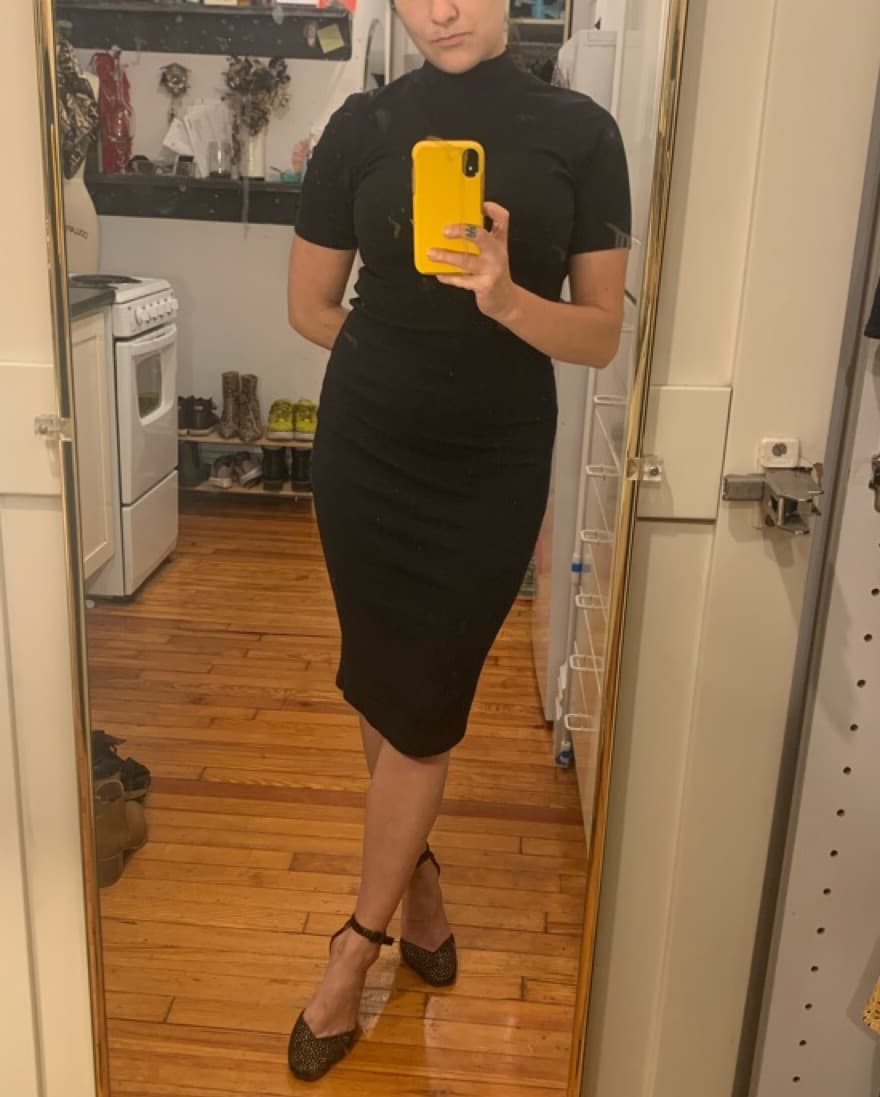 Zara Mockneck Tshirt LBD - Image 1