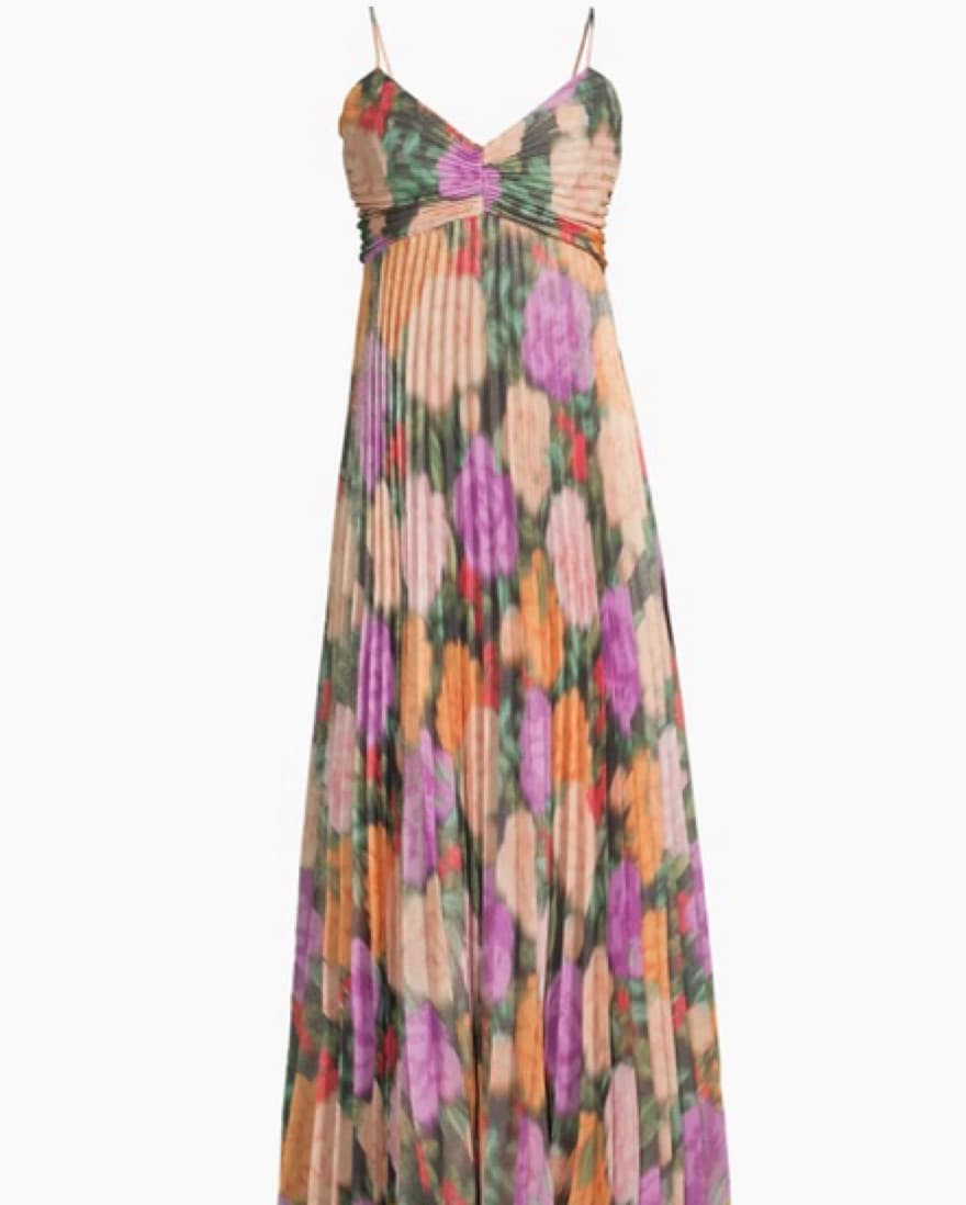 Ungaro Hadley Pleated Floral Gown - Image 1