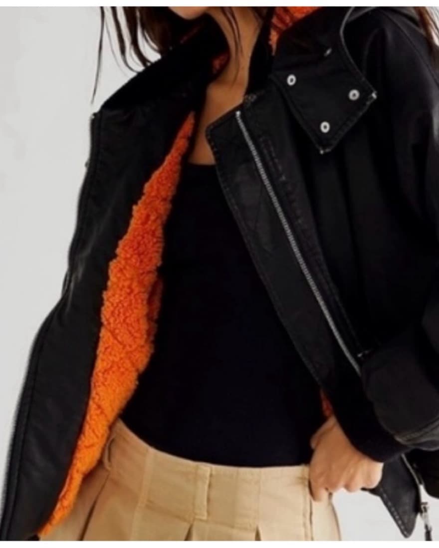 Free People faux Leather Jacket - Image 4