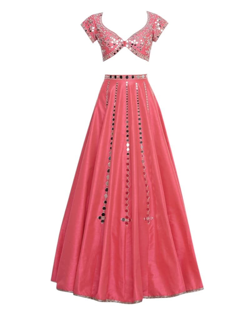 Pink Lehenga 3 Piece Dress Set - Image 6