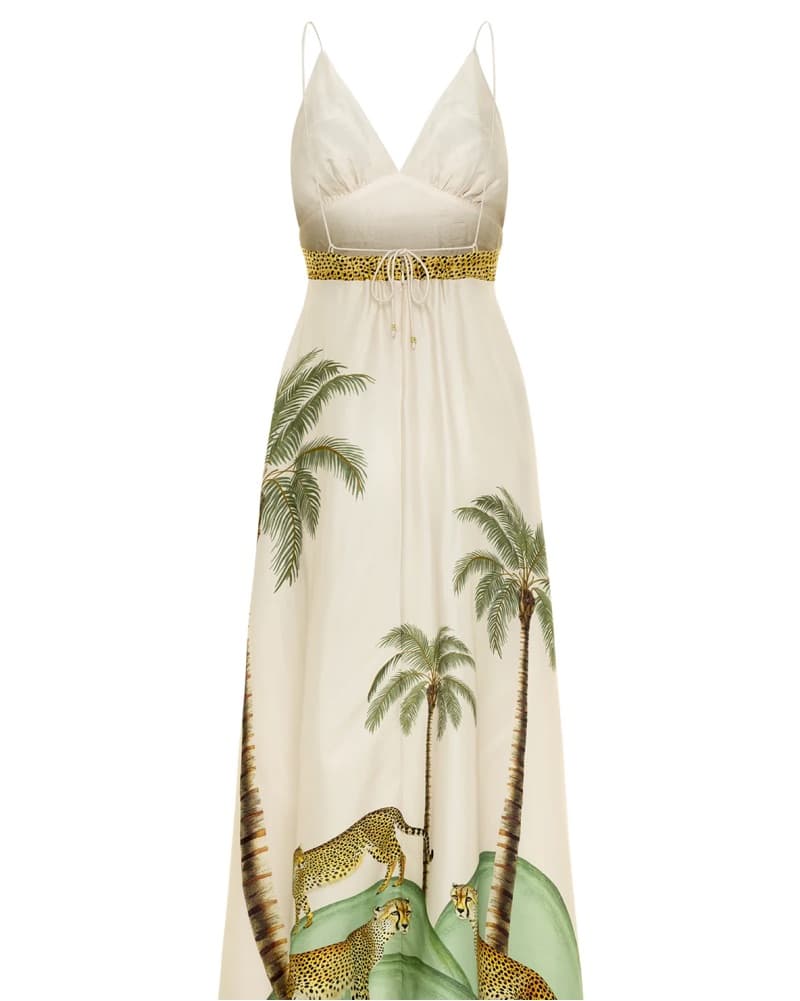 Carolina K Tropical Palm Leaf Maxi Dress - Image 3