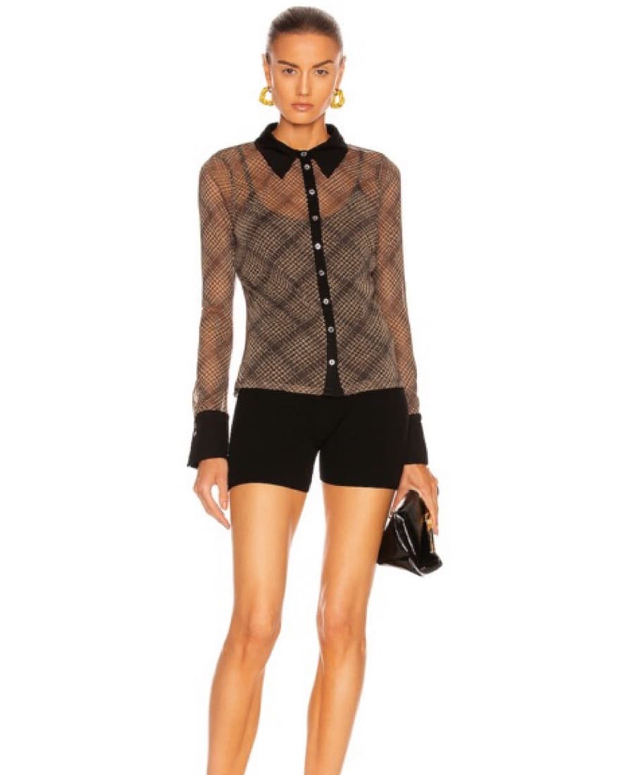 Jonathan Simkhai Tia Shimmer Button Down - Image 3